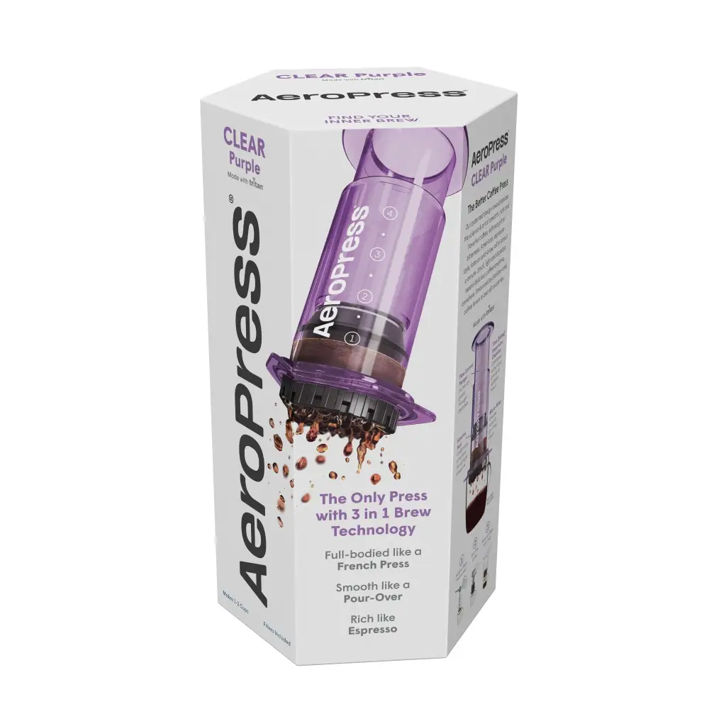 AeroPress Coffee Maker - Clear Purple - Tico Coffee Roasters