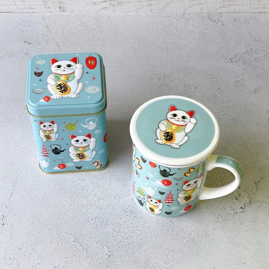 Tea Tin "Lucky Cat" - Tico Coffee Roasters