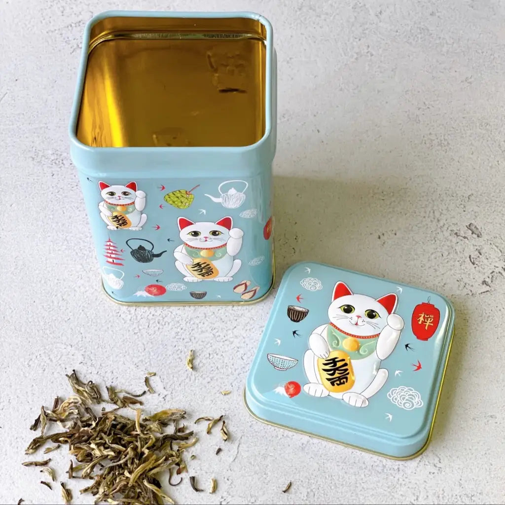 Tea Tin "Lucky Cat" - Tico Coffee Roasters